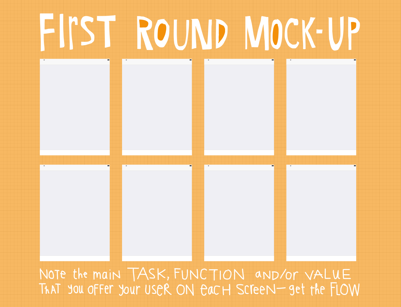 Margarets Design Process - First Round Mockups