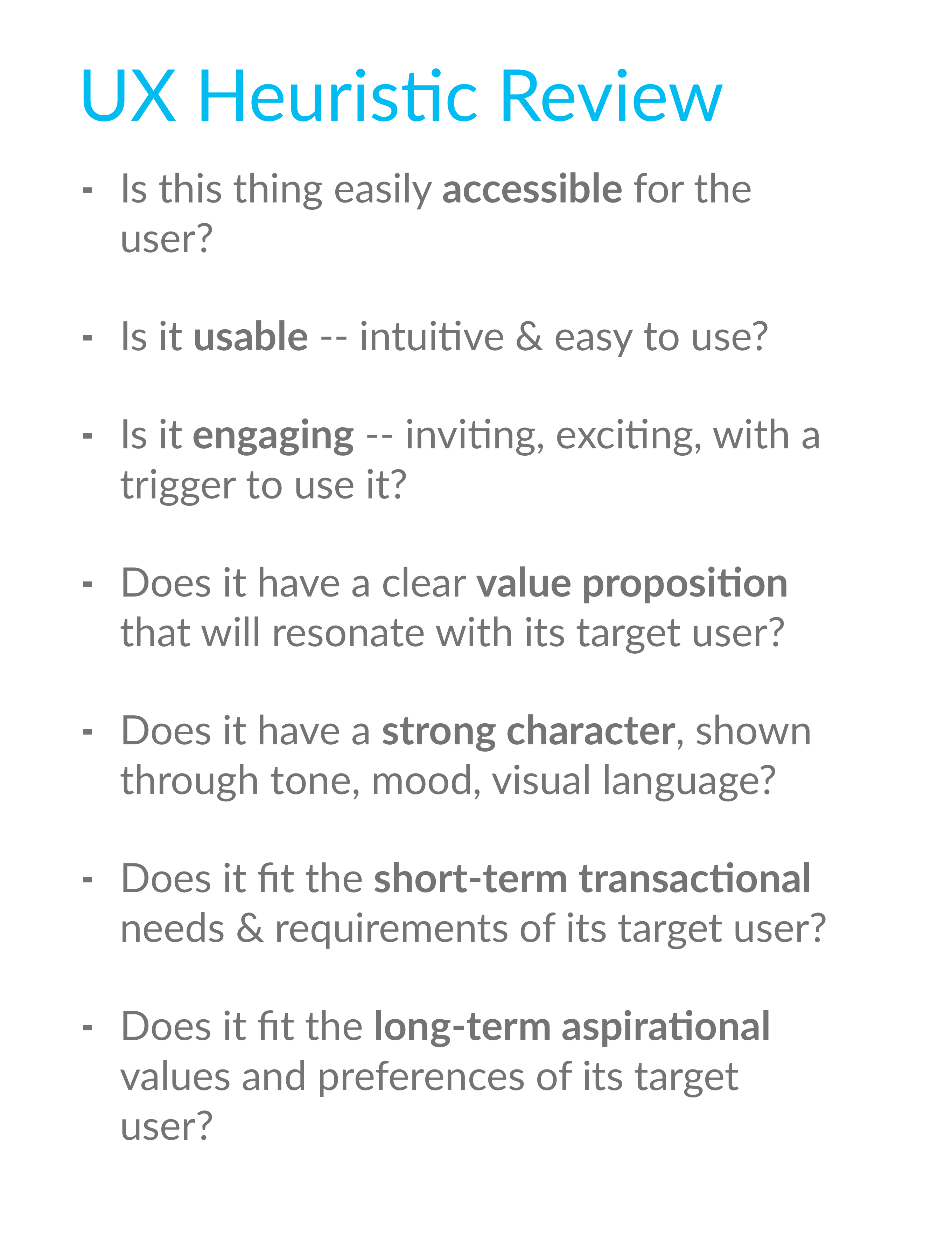 UX Heuristic Review